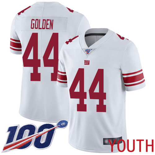 Youth New York Giants #44 Markus Golden White Vapor Untouchable Limited Player 100th Season Football NFL Jersey->youth nfl jersey->Youth Jersey